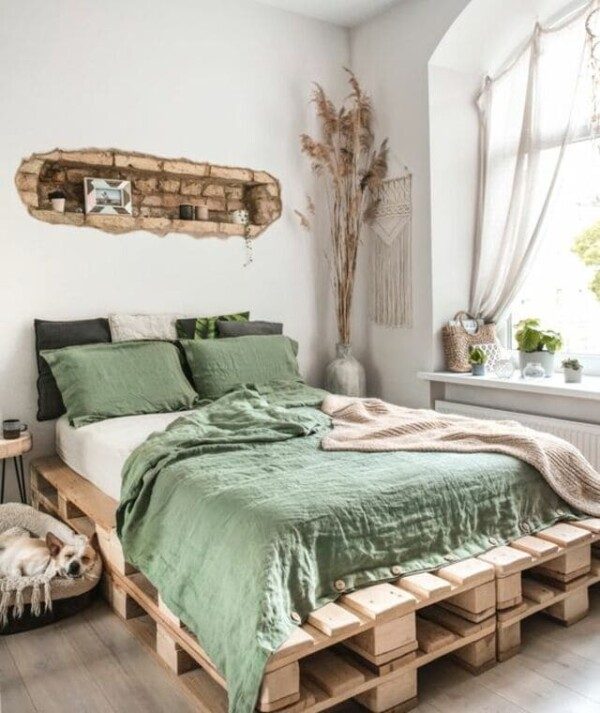 Giường Pallet Gỗ Đẹp Giá Rẻ Với 20+ Cực Phẩm Cho Phòng Ngủ