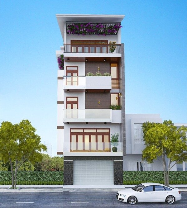 Mẫu thiết nhà 5 tầng thuận lợi cho kinh doanh