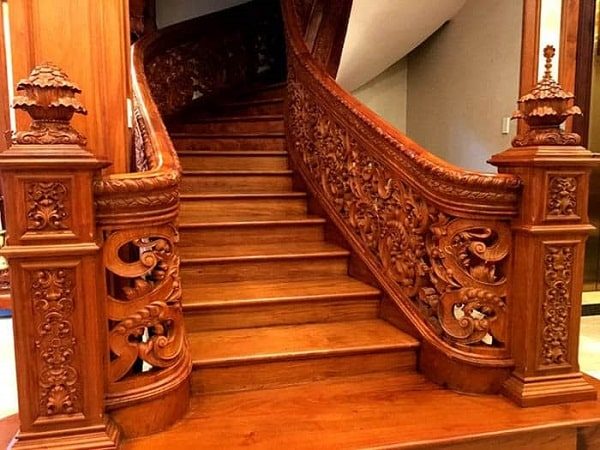 22+ Cầu Thang Gỗ Vuông "Đẹp - Sang Trọng - Hiện Đại" Giá Tốt