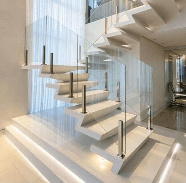 [BST] Cầu Thang Kính Inox GIÁ TỐT Nhất Thị Trường Nội Thất