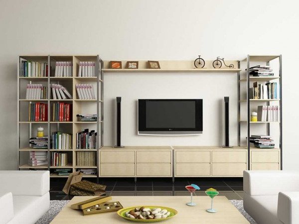 Các mẫu kệ tivi đẹp bằng gỗ