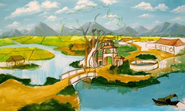 Các bước vẽ tranh phong cảnh