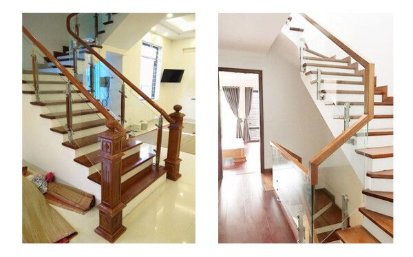 55+ Mẫu Cầu Thang Gỗ Kính "HOT" Nhất - Rẻ Nhất Hiện Nay