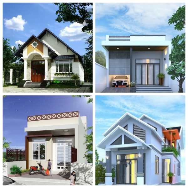 mẫu nhà cấp 4 có gác lửng 4x16