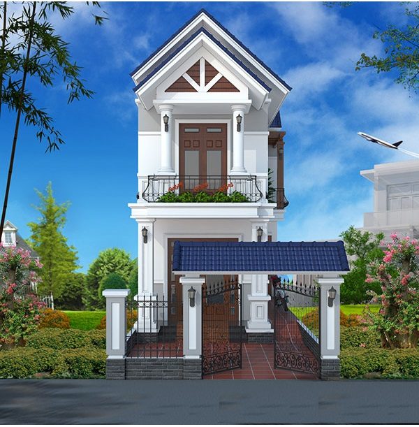mẫu nhà ống 2 tầng đơn giản