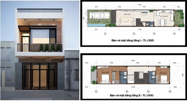 thiết kế nhà 2 tầng