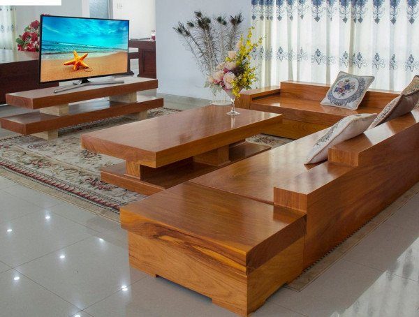 Sofa gỗ nguyên khối
