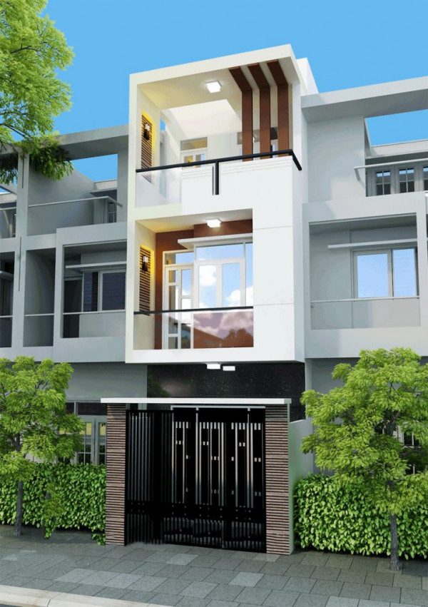 thiết kế nhà ống 2 tầng