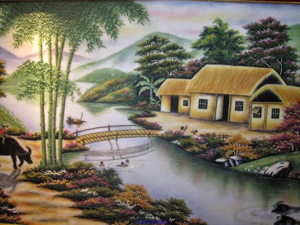 Vẽ tranh phong cảnh quê hương